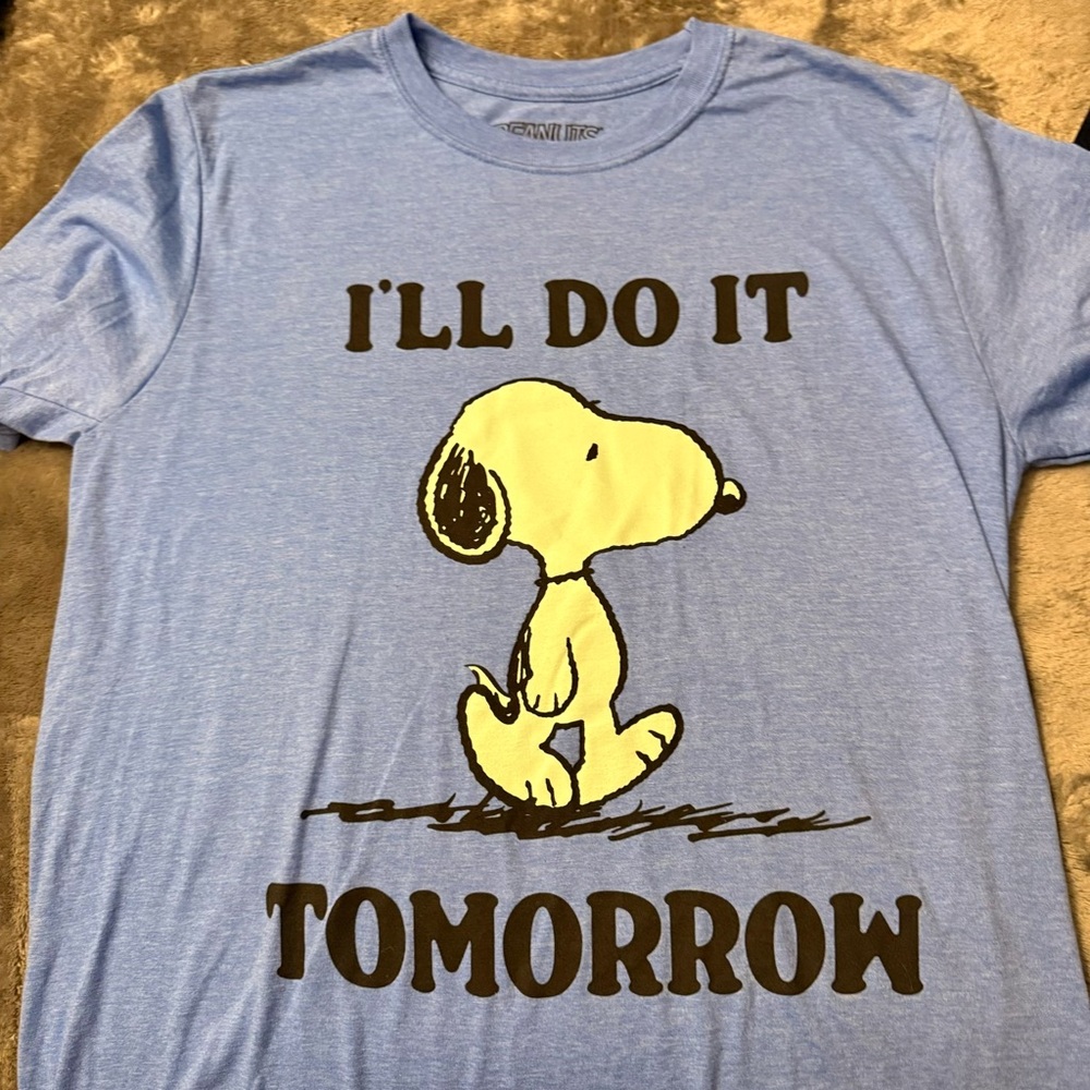 Blue Snoopy Graphic T-Shirt